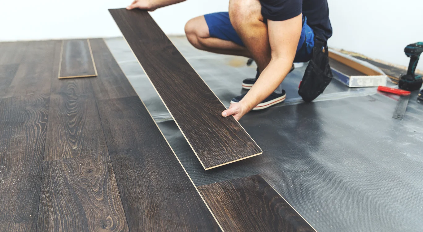 Luxury vinyl plank LVP installation